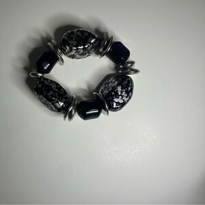 Black and Silver Women's Bracelet